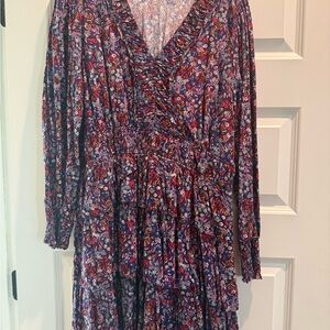 Dear John Multicolor Floral Long Sleeve Dress